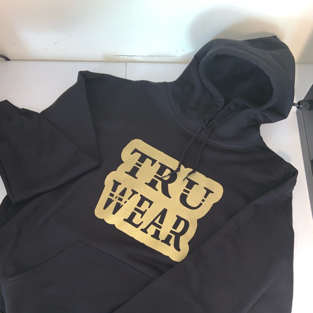 Tru Wear Black&Gold vinyl hoodies
